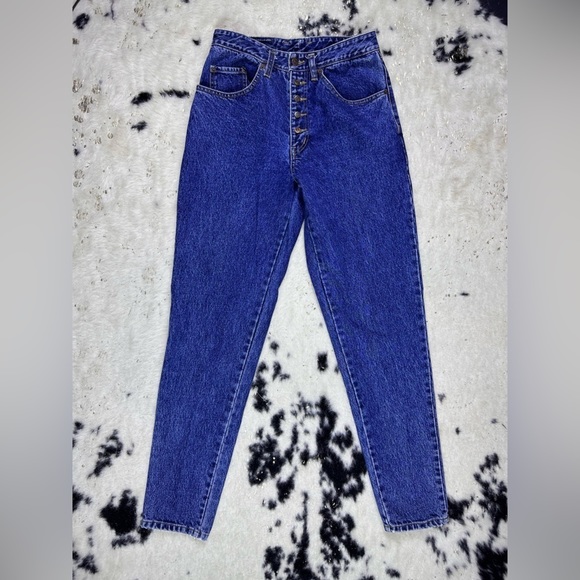 Pepe Jeans 80s Vintage Button Fly Acid Washed High Rise Denim Jeans Size 29 - Picture 1 of 10